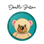 Stickdatei Doodle Button Bär - Rahmen ab 10 cm x 10 cm - Sewando