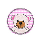 Stickdatei Doodle Button Bär - Rahmen ab 10 cm x 10 cm - Sewando
