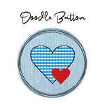 Stickdatei Doodle Button Herz - Rahmen ab 10 cm x 10 cm - Sewando