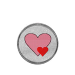 Stickdatei Doodle Button Herz - Rahmen ab 10 cm x 10 cm - Sewando