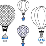 Stickdatei Heißluftballon 2 Größen und Varianten, Applikation - Sewando