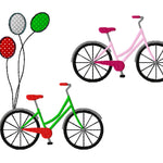 Stickdatei Fahrrad mit Ballon und solo, Doodle - Sewando