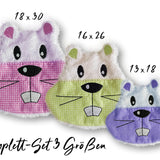 Stickdatei Hamster Kuscheltuch ITH für den Rahmen 18 cm x 30 cm,, Schmusetuch, - Sewando