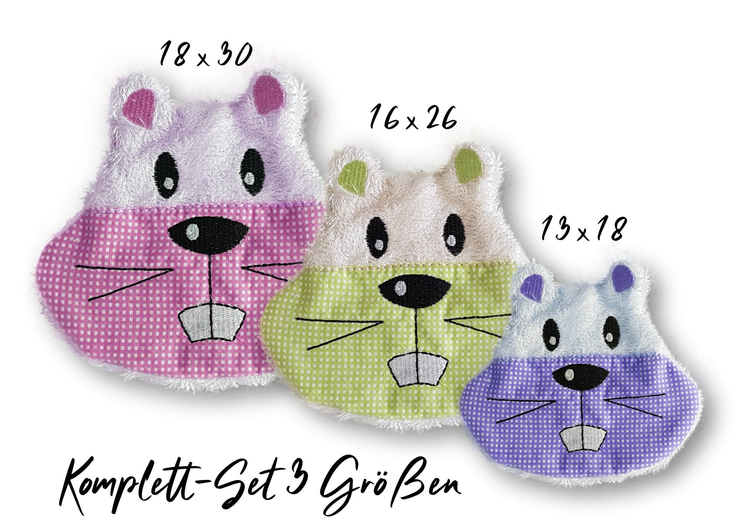 Stickdatei Hamster Kuscheltuch ITH für den Rahmen 18 cm x 30 cm,, Schmusetuch, - Sewando