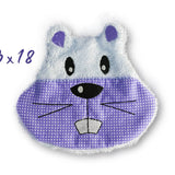 Stickdatei Hamster Kuschelkissen ITH Rahmen 13 x 18 mit Inlett, 2 Varianten, Kissen - Sewando