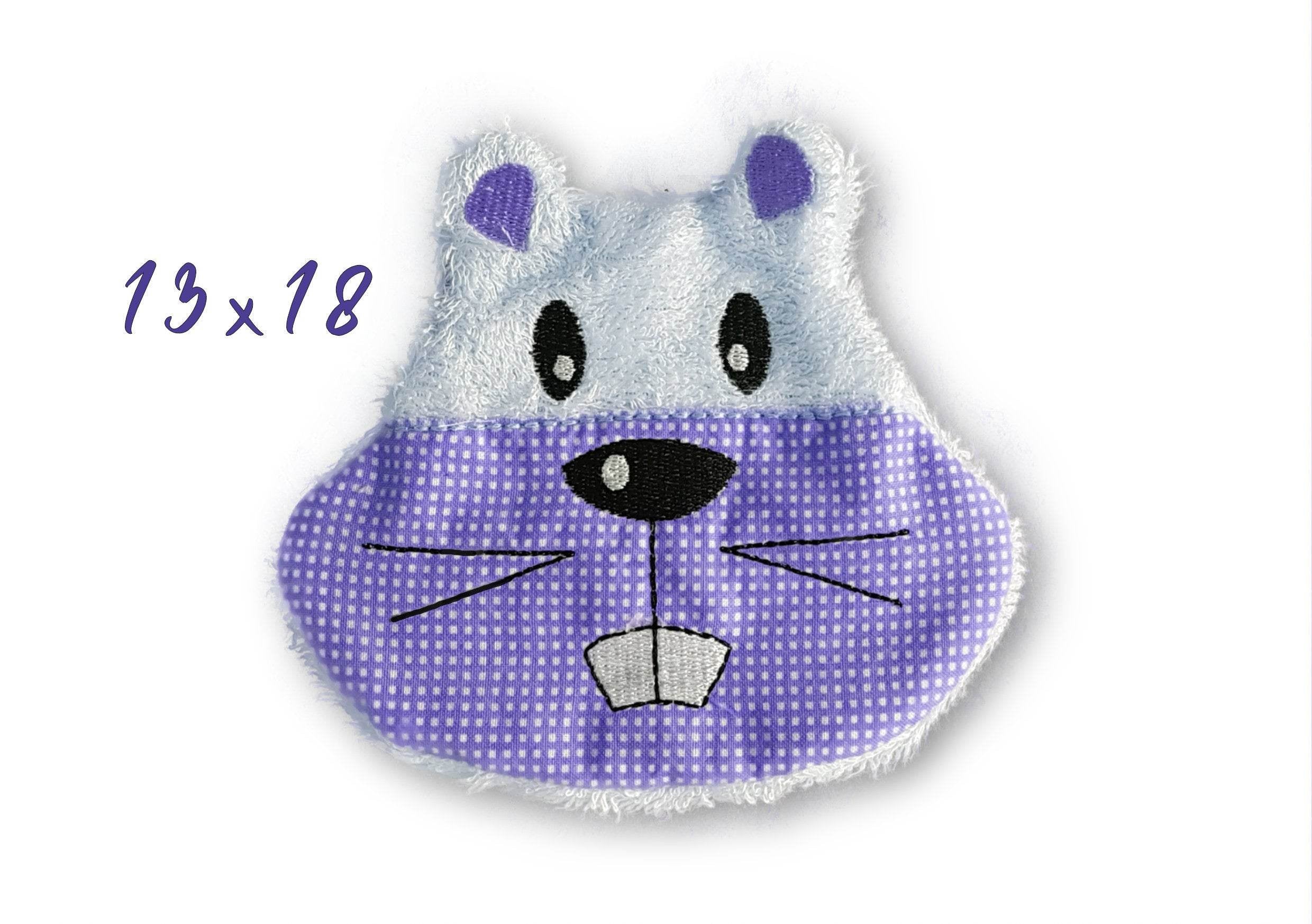 Stickdatei Hamster Kuschelkissen ITH Rahmen 13 x 18 mit Inlett, 2 Varianten, Kissen - Sewando