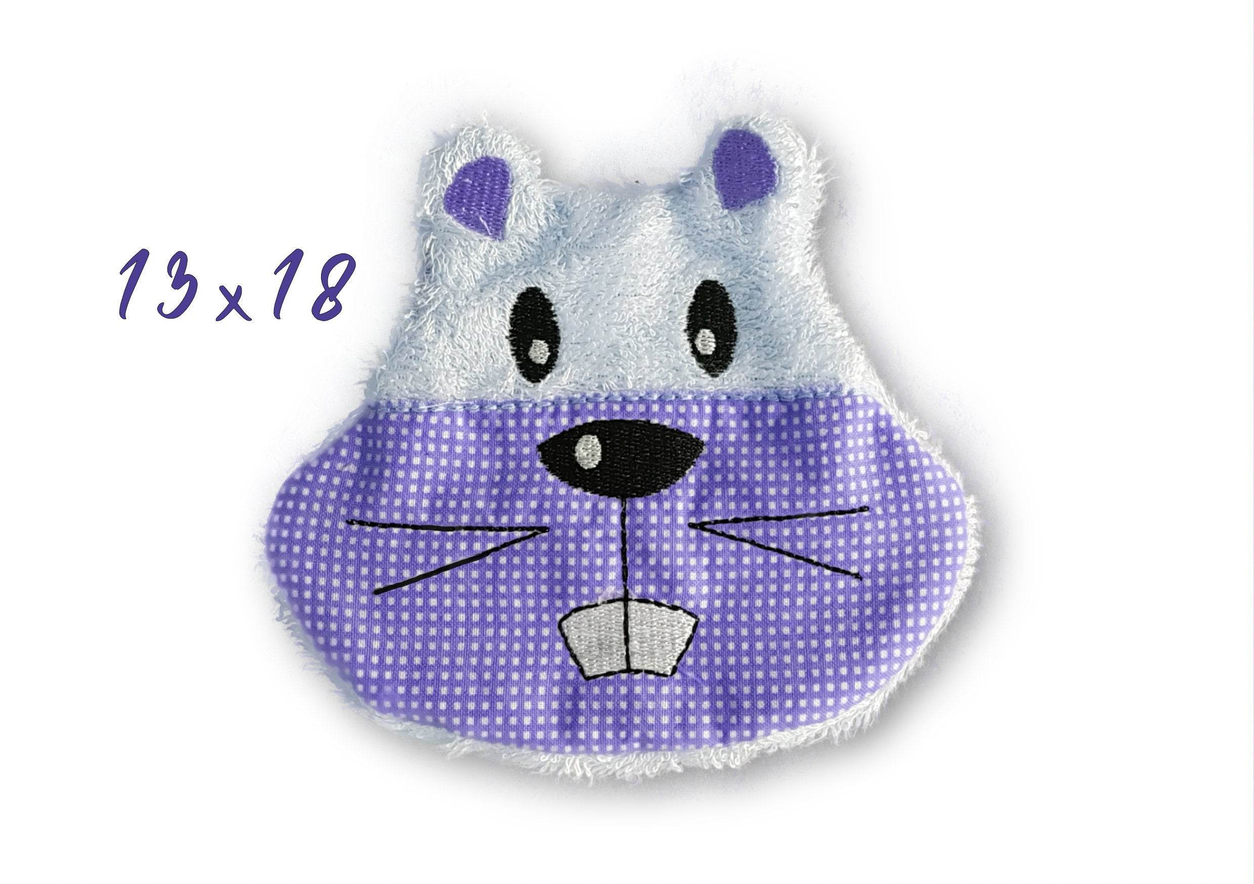 Stickdatei Hamster Kuschelkissen ITH Rahmen 13 x 18 mit Inlett, 2 Varianten, Kissen - Sewando