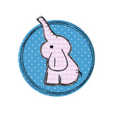 Stickdatei Doodle Button Elefant - Rahmen ab 10 cm x 10 cm, Redwork, Applikation, Aufnäher - Sewando