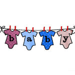 Stickdatei Babybody Wäscheleine - Sewando