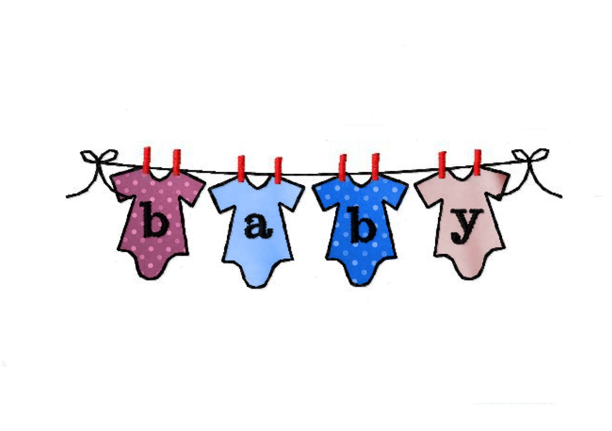 Stickdatei Babybody Wäscheleine - Sewando