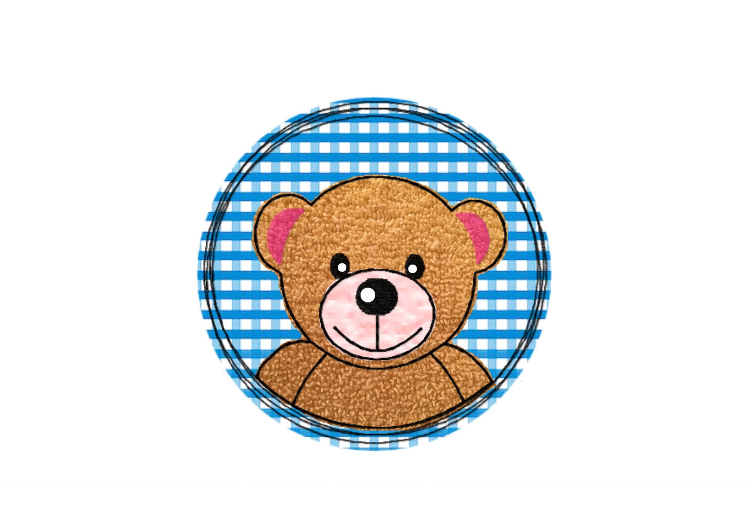 Stickdatei Doodle Button Bär - Rahmen ab 10 cm x 10 cm - Sewando