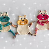 Stickdatei Hamster Kuscheltuch ITH für den Rahmen 13 cm x 18 cm, Schmusetuch, Kuscheltier, Schnuffeltuch, - Sewando