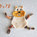 Stickdatei Hamster Kuscheltuch ITH für den Rahmen 13 cm x 18 cm, Schmusetuch, Kuscheltier, Schnuffeltuch, - Sewando