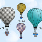 Stickdatei Heißluftballon 2 Größen und Varianten, Applikation - Sewando