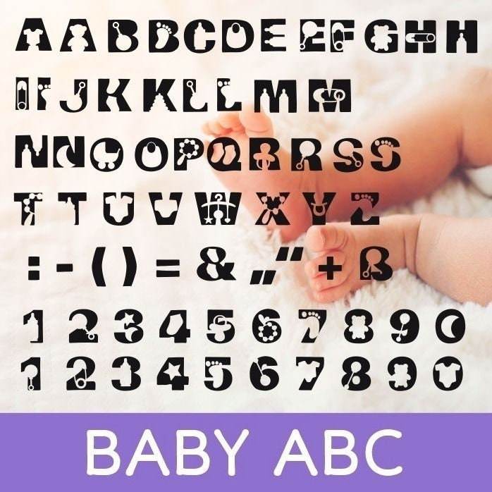 BABY MEGA Set - Baby ABC Plotterdatei, Laserdatei - Sewando
