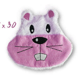 Stickdatei Hamster Kuschelkissen ITH Rahmen 18 x 30 mit Inlett - Sewando
