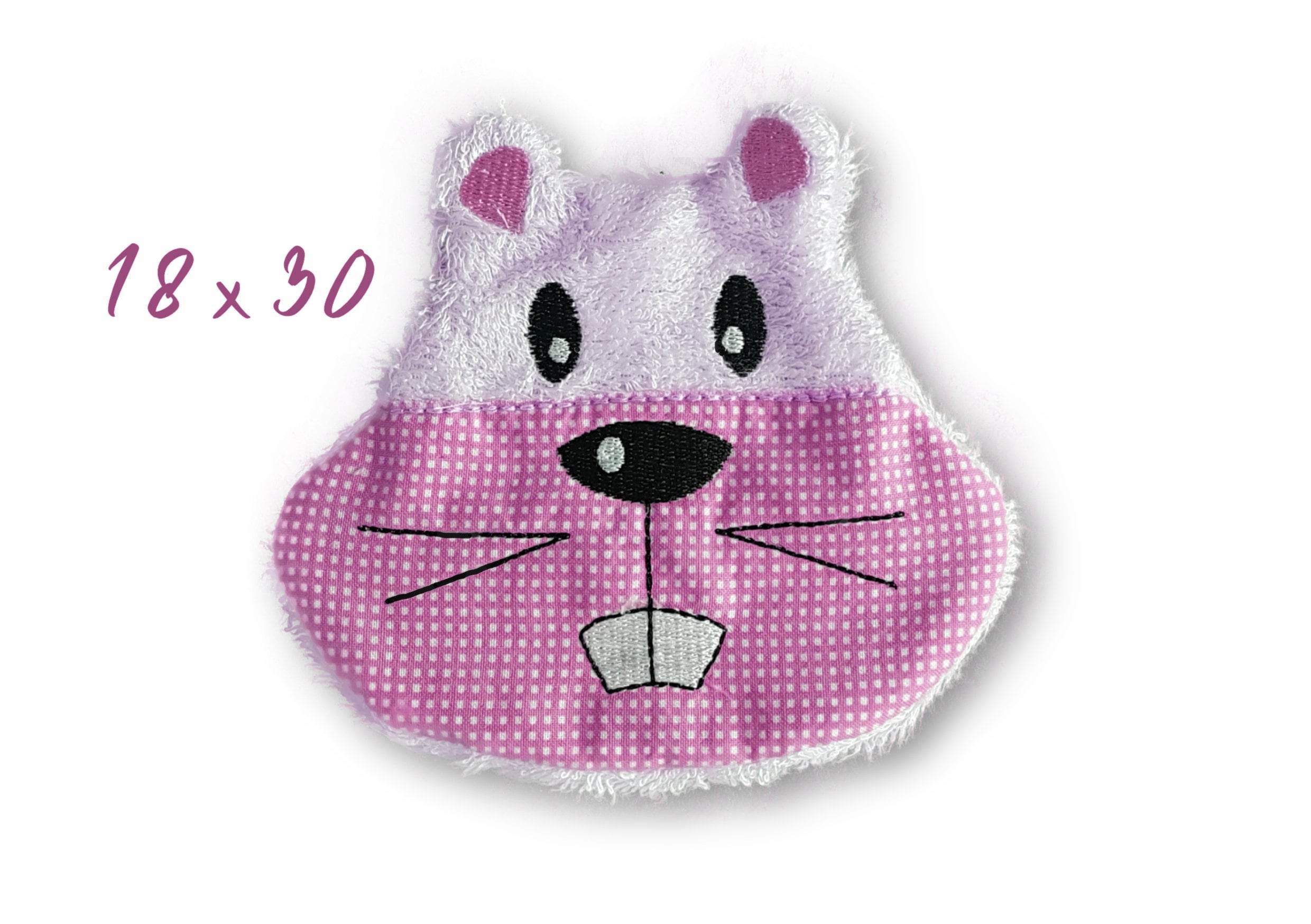 Stickdatei Hamster Kuschelkissen ITH Rahmen 18 x 30 mit Inlett - Sewando