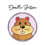 Stickdatei Doodle Button Hamster - Rahmen ab 10 cm x 10 cm, Applikation, Aufnäher, Tier - Sewando
