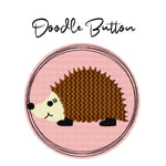 Stickdatei Doodle Button Igel - Rahmen ab 10 cm x 10 cm, - Sewando