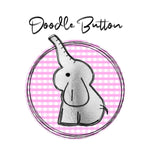 Stickdatei Doodle Button Elefant - Rahmen ab 10 cm x 10 cm, Redwork, Applikation, Aufnäher - Sewando