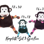 Stickdatei Affe Kuscheltuch ITH in drei Größen, Schmusetuch, Kuscheltier - Sewando