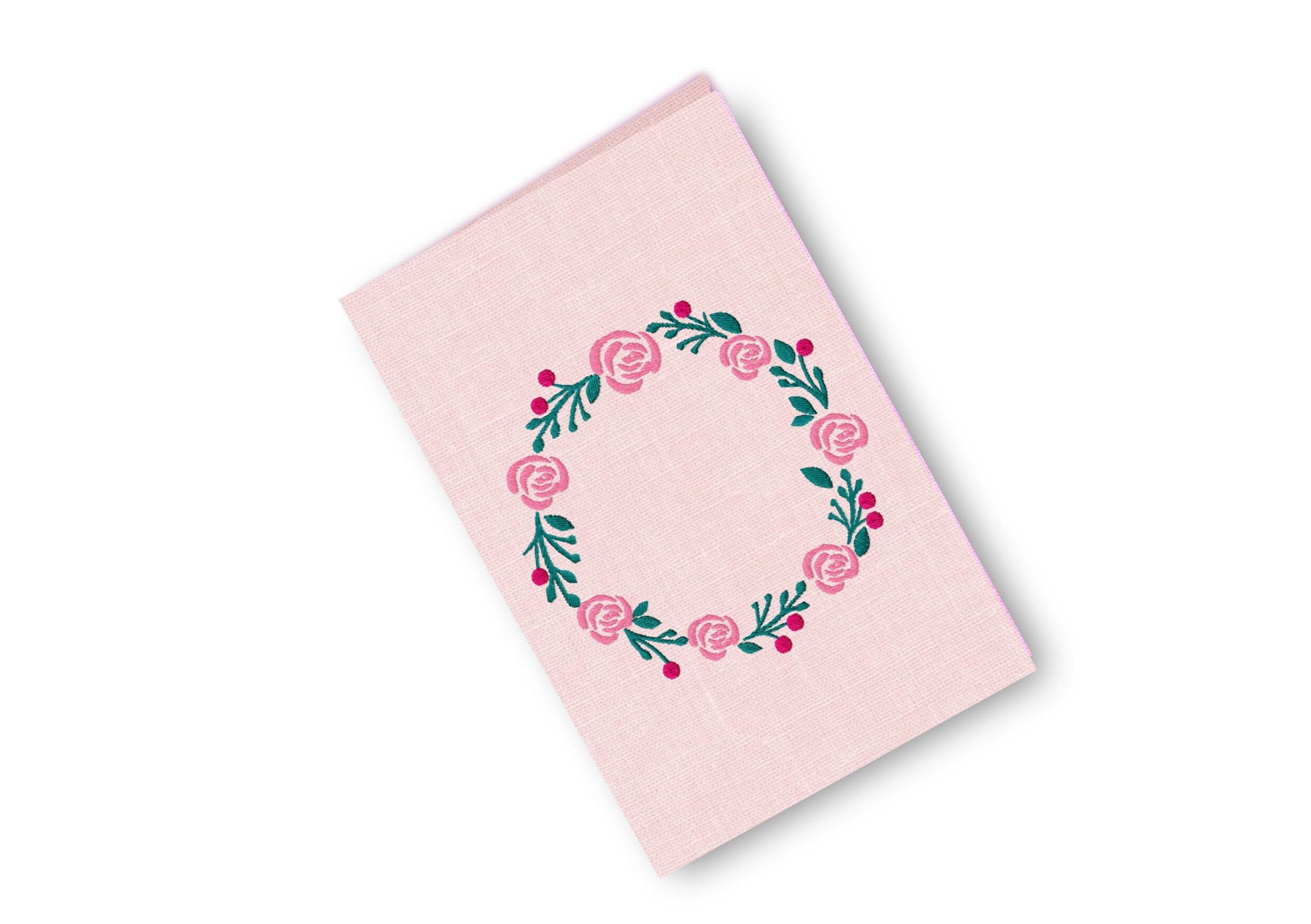 Stickdatei Kranz Rosen in vier Größen - Sewando