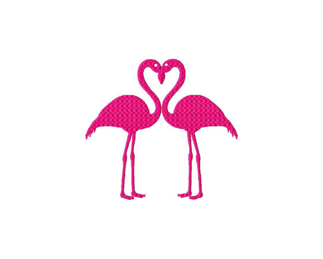Stickdatei Flamingo - zwei Größen, Rahmen 10x10 und 13x18 - Sewando