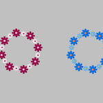Stickdatei Blumenkreis in vier Größen, Gänseblümchen, Kranz, Blüte - Sewando