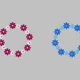 Stickdatei Blumenkreis in vier Größen, Gänseblümchen, Kranz, Blüte - Sewando