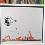 BAUSTELLE - MULTIPLOTT Das Baustellen / Fahrzeuge / Arbeiter Komplett Set, vom Tee-Licht bis Wand-Tattoo alles in einem Paket, Plotter und Laser-Datei als SVG und DXF - Sewando