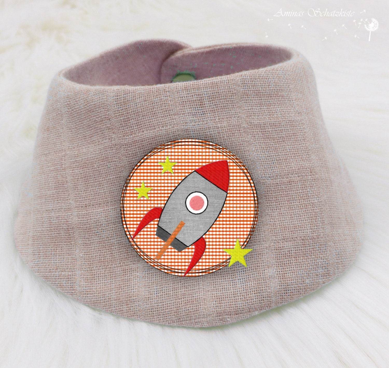 Stickdatei Rakete Doodle Button, 2 Größen, Applikation, Stern, Applikation - Sewando