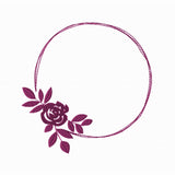 Stickdatei Blumenkreis Rose in vier Größen, sticken, Kranz, Blüte, Rose, Blume, Stickmuster - Sewando