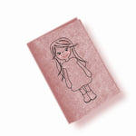 Stickdatei Girl Applikation in vier Größen und drei Varianten, Applikation, Redwork - Sewando