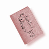 Stickdatei Girl Applikation in vier Größen und drei Varianten, Applikation, Redwork - Sewando