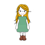 Stickdatei Girl Applikation in drei Varianten Rahmen 13x18 - Sewando