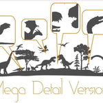 DINO MULTIPLOTT Mega Detail Version von 20 cm bis 3 Meter, Plotter und Laser-Datei als SVG und DXF - Sewando