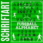 FUSSBALL ABC als Schriftart UND als Plotter und Laser-Datei als SVG und DXF - Sewando