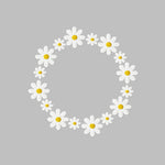 Stickdatei Blumenkreis in vier Größen, Gänseblümchen, Kranz, Blüte - Sewando