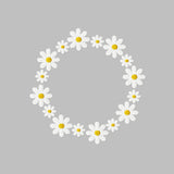 Stickdatei Blumenkreis in vier Größen, Gänseblümchen, Kranz, Blüte - Sewando