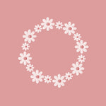 Stickdatei Blumenkreis in vier Größen, Gänseblümchen, Kranz, Blüte - Sewando