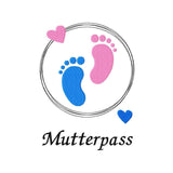 Stickdatei Kleine Füße Mutterpass - Rahmen ab 13 cm x 18 cm, schwanger, Baby, Kind, Mutterpasshülle, sticken, Doddle, Herz - Sewando