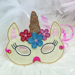 Stickdatei Maske Einhorn für den Rahmen ab 13 cm x 18 cm, Fasching, Karneval, Party - Sewando
