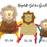 Stickdatei Löwe Kuscheltuch ITH drei Größen, Schmusetuch, Kuscheltier - Sewando