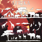 AFRIKA MULTIPLOTT Komplett Set, vom Tee-Licht bis Wand-Tattoo alles in einem Paket, Plotter und Laser-Datei als SVG und DXF - Sewando