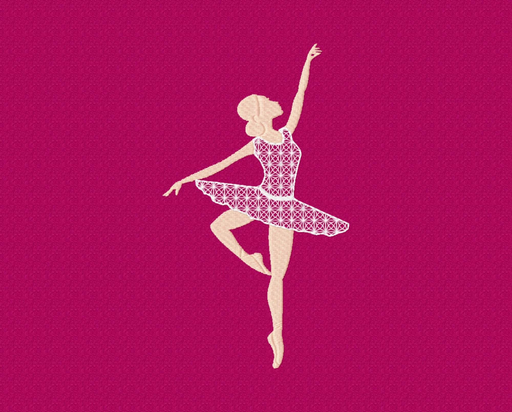 Stickdatei Ballerina Ballett Tanz Rahmen 13x18 - Sewando