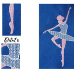 Stickdatei Ballerina Ballett Tanz Rahmen 13x18 - Sewando