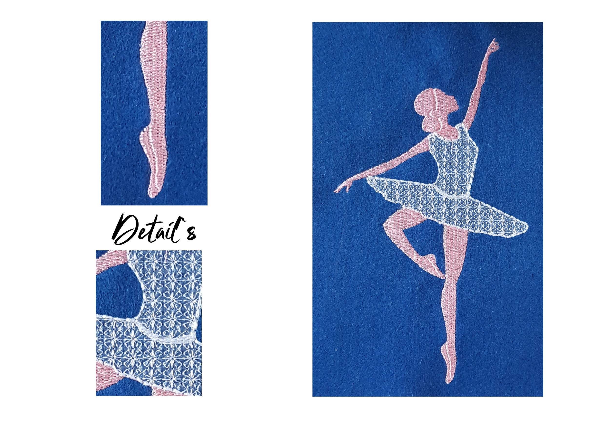 Stickdatei Ballerina Ballett Tanz Rahmen 13x18 - Sewando