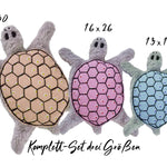 Stickdatei Schildkröte ITH drei Größen, Schmusetuch, Kuscheltier, Kissen - Sewando