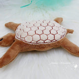 Stickdatei Schildkröte ITH für den Rahmen 13 cm x 18 cm, Schmusetuch, Kuscheltier, Kissen - Sewando