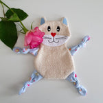 Stickdatei Katze Kuscheltuch ITH drei Größen, Baby Schmusetuch, Kuscheltier - Sewando